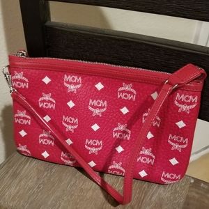 Authentic Mcm Tote Pouch Clutch Bag